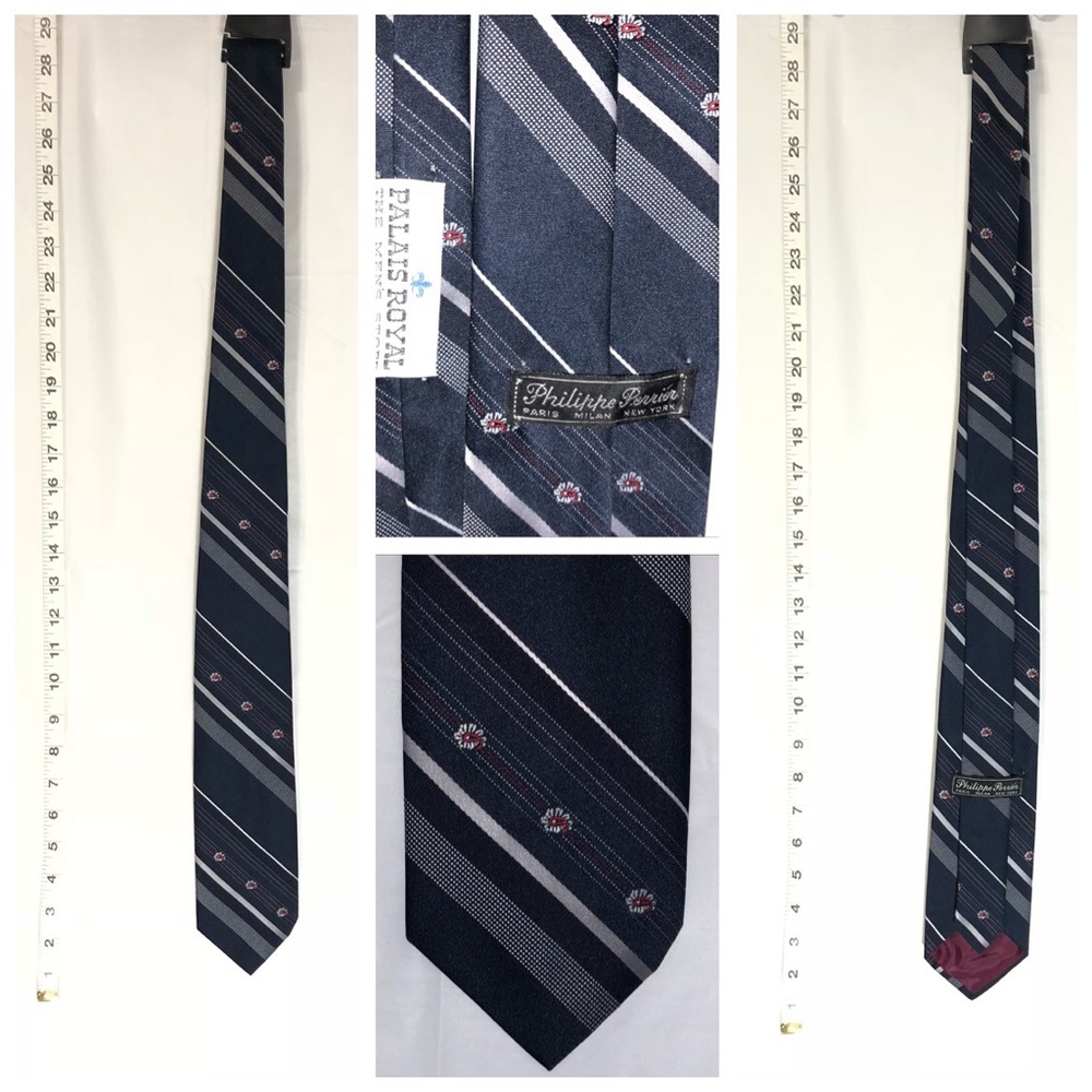 Philippe Perrier Mens NECK TIE Diagonal Lines